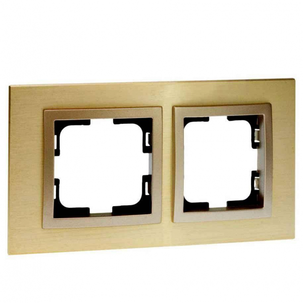 Рамка 2-постовая Mono Electric Style Aluminium титан-шампань 107-830000-161 Рамка 2-постовая Mono Electric Style Aluminium титан-шампань 107-830000-161