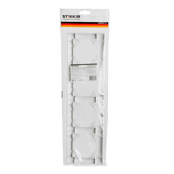 Рамка 4-постовая Stekker Эрна Элегант белый PFR00-9014-01 49659