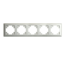 Рамка 5-постовая Stekker Катрин серебро PFR00-7005-03 39801