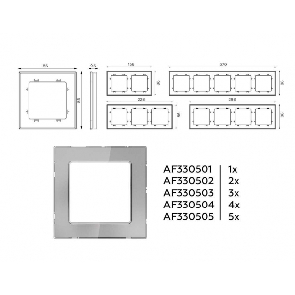 Рамка AMBRELLA VOLT AF330502 Рамка AMBRELLA VOLT AF330502