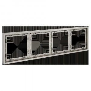 Рамка пластиковая Voltum S70 на 4 поста, (кашемир) VLS100403