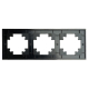 Рамка 3-местная, металл, STEKKER MFR00-7003-05, серия Катрин, черный 50020
