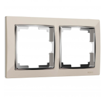 Рамка на 2 поста Werkel Snabb слоновая кость/хром W0021903 4690389160752