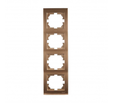 Рамка 4-ая вертикальная Lezard Rain бронза 703-3131-154