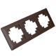 Рамка 3-постовая Stekker Катрин шоколад PFR00-7003-04 39819