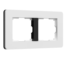 Рамка Werkel Split на 2 поста белый/черный W0023068 4690389208225