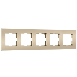 Рамка на 5 постов Slab шампань софт W0052911 a071629
