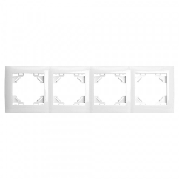 Рамка 4-постовая Stekker Эрна Элегант белый PFR00-9014-01 49659 Рамка 4-постовая Stekker Эрна Элегант белый PFR00-9014-01 49659