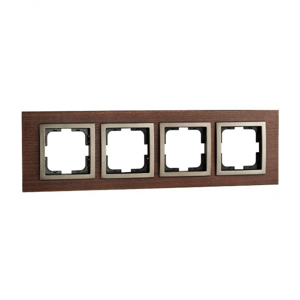 Рамка 4-постовая Mono Electric Style орех 107-510000-163 Рамка 4-постовая Mono Electric Style орех 107-510000-163