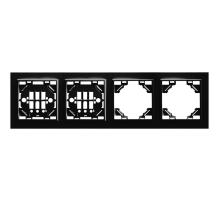 Рамка 4-постовая Stekker Эрна черный PFR00-9004-03 39485