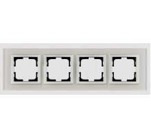 Рамка 4-постовая Mono Electric Style Glass белое стекло 107-710000-163