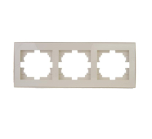 Рамка 3-ая горизонтальная Lezard Rain кремовая 703-0303-148