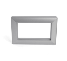 Рамка 2-местная (без перемычки), пластик, Stekker, PFR00-7012-03 Катрин, серебро 50048