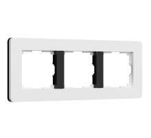 Рамка Werkel Split на 3 поста белый/черный W0033068 4690389208232