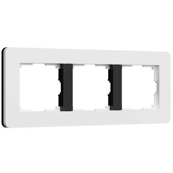Рамка Werkel Split на 3 поста белый/черный W0033068 4690389208232