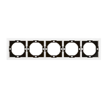 Рамка 5-местная, Stekker Мия, PFR00-3005-01, белая магнолия 50460