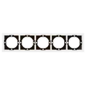 Рамка 5-местная, Stekker Мия, PFR00-3005-01, белая магнолия 50460