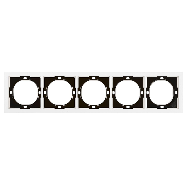 Рамка 5-местная, Stekker Мия, PFR00-3005-01, белая магнолия 50460