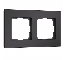Рамка Werkel Senso на 2 поста черный, стекло soft-touch W0023108 4690389200373