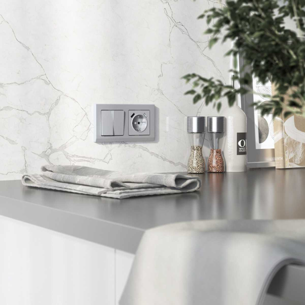 Рамка Werkel Stark на 2 поста серебро W0021865 4690389194948