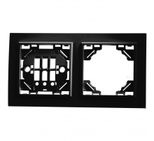 Рамка 2-постовая Stekker Эрна черный PFR00-9002-03 39483