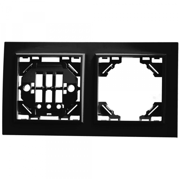 Рамка 2-постовая Stekker Эрна черный PFR00-9002-03 39483 Рамка 2-постовая Stekker Эрна черный PFR00-9002-03 39483