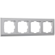 Рамка на 4 поста Werkel Stark серебряный W0041806 4690389161902