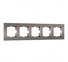 Рамка Werkel Slab на 5 постов бронза/софт W0052963 4690389207945