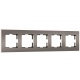 Рамка Werkel Slab на 5 постов бронза/софт W0052963 4690389207945