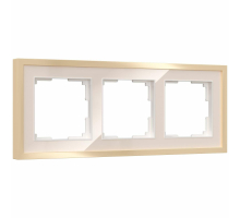 Рамка Werkel Baguette на 3 поста айвори/латунь W0032851 4690389185762