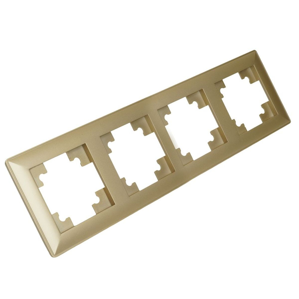 Рамка 4-постовая Stekker Катрин золото PFR00-7004-08 49609