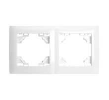 Рамка 2-постовая Stekker Эрна Элегант белый PFR00-9012-01 49630