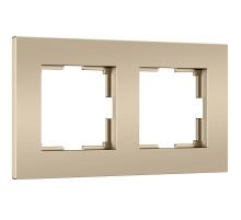 Рамка на 2 поста Slab шампань софт W0022911 a071624
