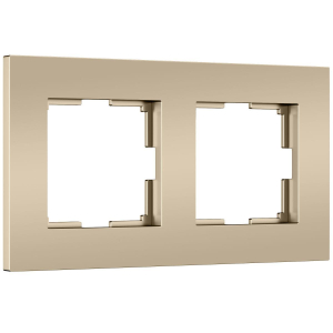 Рамка на 2 поста Slab шампань софт W0022911 a071624