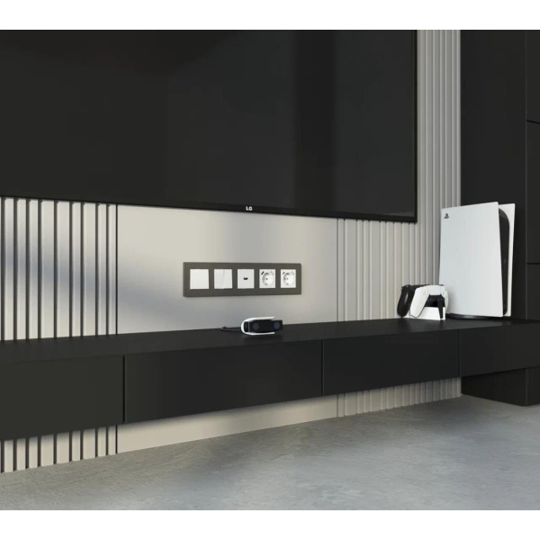 Рамка Werkel Slab на 5 постов бронза/софт W0052963 4690389207945