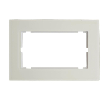 Рамка 2-местная (без перемычки), стекло, STEKKER, GFR00-7012-01, серия Катрин, белый 49599