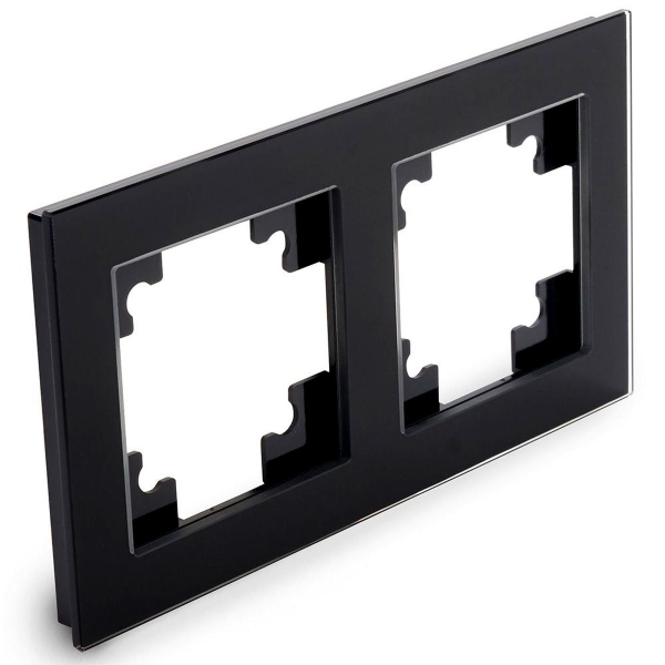 Рамка 2-постовая Stekker Катрин черный GFR00-7002-05 39519