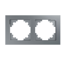 Рамка 2-постовая Stekker Катрин серебро GFR00-7002-03 39532