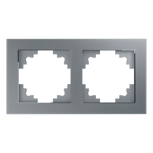 Рамка 2-постовая Stekker Катрин серебро GFR00-7002-03 39532