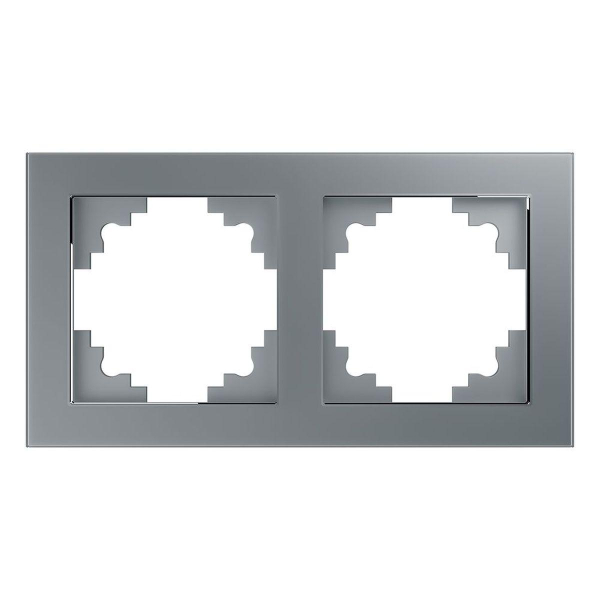 Рамка 2-постовая Stekker Катрин серебро GFR00-7002-03 39532