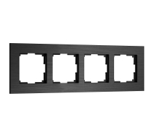 Рамка Werkel AluMax на 4 поста черный алюминий W0043508 4690389204104