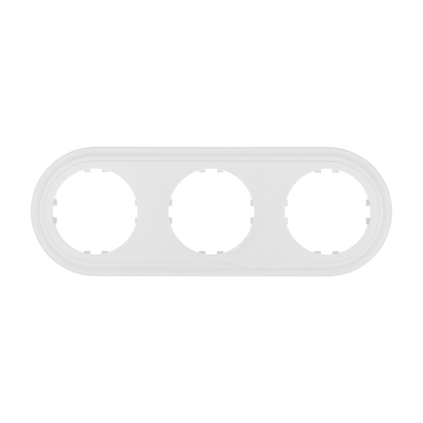 Рамка LK Studio 3-постовая круглая (белый) Vintage-Classic 889304-1