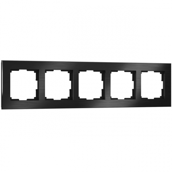 Рамка на 5 постов Werkel Aluminium черный алюминий W0051708 4690389158131 Рамка на 5 постов Werkel Aluminium черный алюминий W0051708 4690389158131