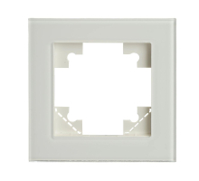 Рамка 1-постовая для сенсорных механизмов, подсветки Stekker Катрин белый GFR00-7001-01S 50303