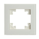 Рамка 1-постовая для сенсорных механизмов, подсветки Stekker Катрин белый GFR00-7001-01S 50303