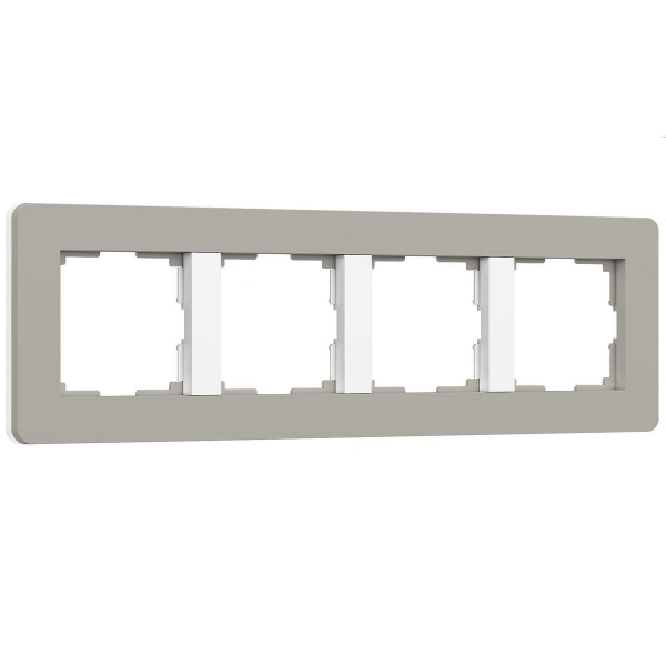 Рамка Werkel Split на 4 поста дымчатый/белый W0043067 4690389206108 Рамка Werkel Split на 4 поста дымчатый/белый W0043067 4690389206108