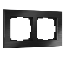 Рамка Werkel Aluminium на 2 поста черный алюминий W0021708 4690389158056