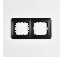 Рамка 2-ая горизонтальная Lezard Karina Life черная 708-4200-147