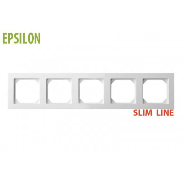 Рамка 5-постовая Liregus Epsilon белый 28-0425 Рамка 5-постовая Liregus Epsilon белый 28-0425