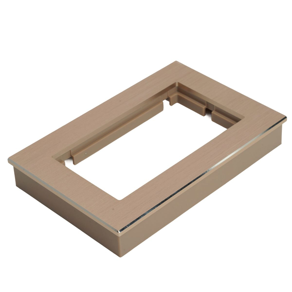 Рамка 2-местная (без перемычки), металл, STEKKER, MFR00-7012-02, серия Катрин, шампань 50030